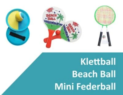 L.A. Sports Garten & Strandspiele Set Beachball Klettball Frisbee Mini-Badminton Boing Ball 3 L.A. Sports Garten & Strandspiele Set Beachball Klettball Frisbee Mini-Badminton Boing Ball – Bild 3