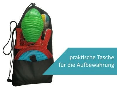 L.A. Sports Garten & Strandspiele Set Beachball Klettball Frisbee Mini-Badminton Boing Ball 5 L.A. Sports Garten & Strandspiele Set Beachball Klettball Frisbee Mini-Badminton Boing Ball – Bild 5