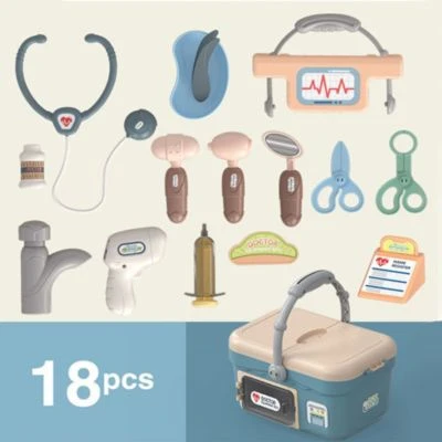 Multifunktionales Spielzeugset Arzt Krankenschwester Stethoskop-Injektion Tragbares Medizinisches Kit 2 Multifunktionales Spielzeugset Arzt Krankenschwester Stethoskop-Injektion Tragbares Medizinisches Kit – Bild 2