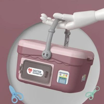 Multifunktionales Spielzeugset Arzt Krankenschwester Stethoskop-Injektion Tragbares Medizinisches Kit 6 Multifunktionales Spielzeugset Arzt Krankenschwester Stethoskop-Injektion Tragbares Medizinisches Kit – Bild 6