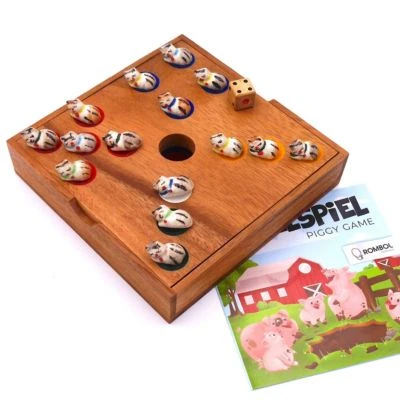 ROMBOL Ferkelspiel - Das Würfelspiel Mit Den Süßen Tierfiguren Für Die Ganze Familie Inkl. Praktischem Verschlussband 1 ROMBOL Ferkelspiel - Das Würfelspiel Mit Den Süßen Tierfiguren Für Die Ganze Familie Inkl. Praktischem Verschlussband