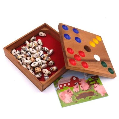 ROMBOL Ferkelspiel - Das Würfelspiel Mit Den Süßen Tierfiguren Für Die Ganze Familie Inkl. Praktischem Verschlussband 3 ROMBOL Ferkelspiel - Das Würfelspiel Mit Den Süßen Tierfiguren Für Die Ganze Familie Inkl. Praktischem Verschlussband – Bild 3