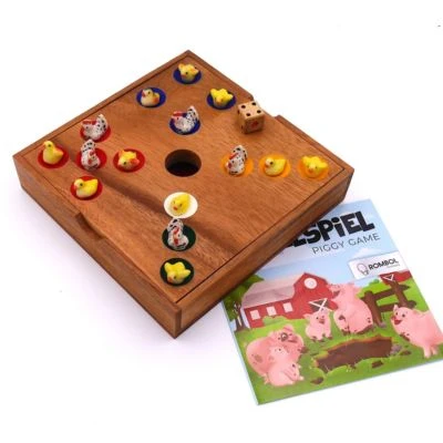 ROMBOL Ferkelspiel - Das Würfelspiel Mit Den Süßen Tierfiguren Für Die Ganze Familie Inkl. Praktischem Verschlussband 1 ROMBOL Ferkelspiel - Das Würfelspiel Mit Den Süßen Tierfiguren Für Die Ganze Familie Inkl. Praktischem Verschlussband