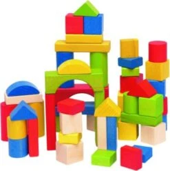 Woodyland Holzspielzeug 50 Holzbausteine