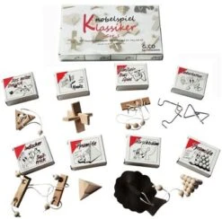 GICO Knobelspiel Klassiker Set 1 - 8 Geduldspiele In Geschenkverpackung - 2180