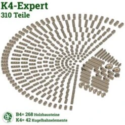 Baumkinder Kugelbahn Holz "K4-Expert" Mit Stecksystem (310 Teile) - Eine Murmelbahn Die Standhält! -Spielzeugladen 29465021 04