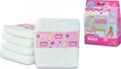 New Born Baby Puppenwindeln, 5 Stück 1 New Born Baby Puppenwindeln, 5 Stück