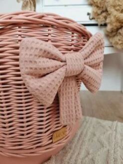 TinaForKids Puppenwiege Aus Weiden Mit Bettwäscheset, Puppenbett Altrosa -Spielzeugladen 29721293 04