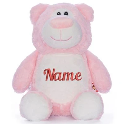 Elefantasie Stofftier Teddybär Rosa Mit Namen Bestickt Personalisiert 2 Elefantasie Stofftier Teddybär Rosa Mit Namen Bestickt Personalisiert – Bild 2