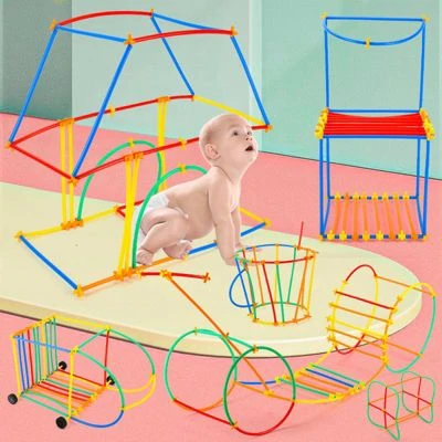 Debuy Spleißspielzeug Für Kinder DIY Strohbausteine 2 Debuy Spleißspielzeug Für Kinder DIY Strohbausteine – Bild 2