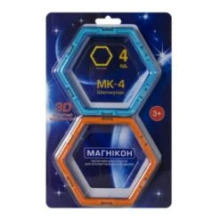 MAGNIKON Magnetische Bausteine Sechsecke, 4 Stk. Ersatzteile, Kleines Set