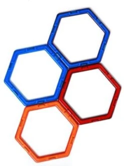 MAGNIKON Magnetische Bausteine Sechsecke, 4 Stk. Ersatzteile, Kleines Set -Spielzeugladen 29814204 04