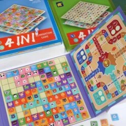 Debuy Kinderspielzeug Aus Holz Für Die Frühe Bildung 2-in-1-magnetisches Match-Match-Fliegen-Schachspiel -Spielzeugladen 29832622 03