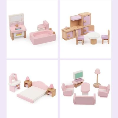 Epik Kinderspielhaus Möbel Spielzeug 22 STÜCKE Kleine Rosafarbene Möbel 2 Epik Kinderspielhaus Möbel Spielzeug 22 STÜCKE Kleine Rosafarbene Möbel – Bild 2