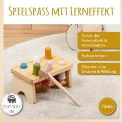 Elefantasie Hammerbank Mit Name Graviert Holz Werkbank -Spielzeugladen 29942645 03