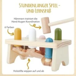 Elefantasie Hammerbank Mit Name Graviert Holz Werkbank -Spielzeugladen 29942645 04