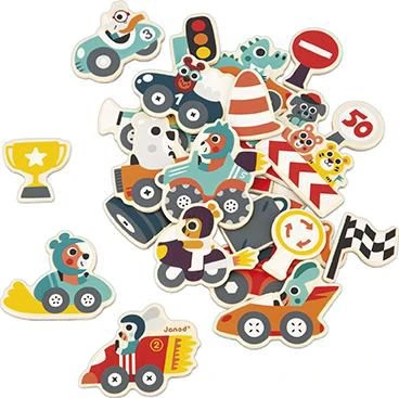 Janod Magneten ,,Rennwagen" 24 Stück 3 Janod Magneten ,,Rennwagen" 24 Stück – Bild 3