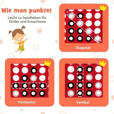 COSTWAY® Vier Gewinnt Spiel Spielbrettsätze Mit Basketballkorb 4 COSTWAY® Vier Gewinnt Spiel Spielbrettsätze Mit Basketballkorb – Bild 4