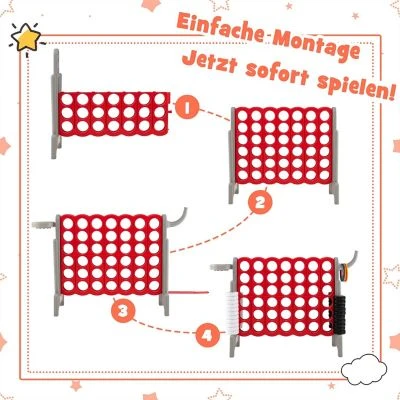 COSTWAY® Vier Gewinnt Spiel Spielbrettsätze Mit Basketballkorb 6 COSTWAY® Vier Gewinnt Spiel Spielbrettsätze Mit Basketballkorb – Bild 6