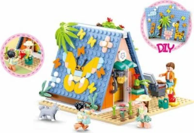 Sluban Klemmbausteine Campinghütte (341 Teile) 2 Sluban Klemmbausteine Campinghütte (341 Teile) – Bild 2