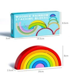 Debuy Holzbausteine Für Kinder Regenbogen Bausteinspielzeug Für Kinder -Spielzeugladen 30145955 06