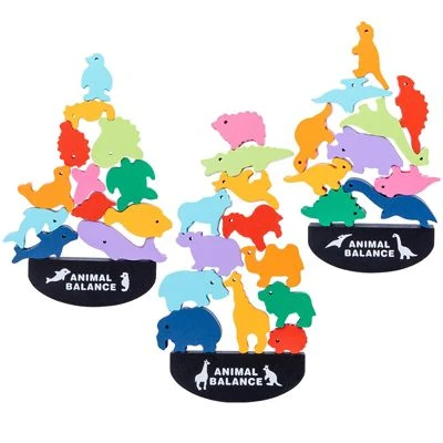 Syntek Kinder Dinosaurier Holz Tier Balance Blöcke Bord Spiele Spielzeug Pädagogische Stacking Hohe Gebäude Block Holz Spielzeug Jungen 5 Syntek Kinder Dinosaurier Holz Tier Balance Blöcke Bord Spiele Spielzeug Pädagogische Stacking Hohe Gebäude Block Holz Spielzeug Jungen – Bild 5