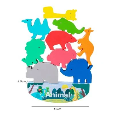 Syntek Kinder Dinosaurier Holz Tier Balance Blöcke Bord Spiele Spielzeug Pädagogische Stacking Hohe Gebäude Block Holz Spielzeug Jungen 6 Syntek Kinder Dinosaurier Holz Tier Balance Blöcke Bord Spiele Spielzeug Pädagogische Stacking Hohe Gebäude Block Holz Spielzeug Jungen – Bild 6