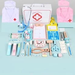 Debuy Simuliertes Kleines Arzt Spielzeugset Aus Holz Für Kinder Holzspielhaus Für Kinder