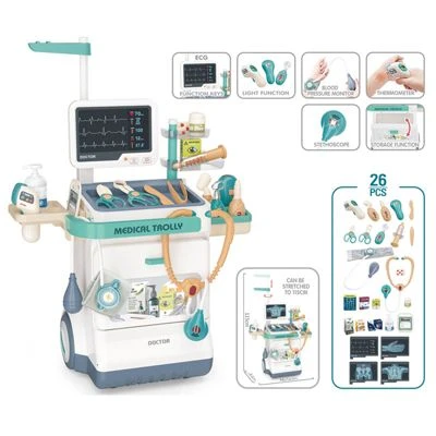 Syntek Kindersanitätskastenwagen Spielzeugset Arzt-Wagen Spielzeug Kinder Elektronisches Doktor-Trolley 1 Syntek Kindersanitätskastenwagen Spielzeugset Arzt-Wagen Spielzeug Kinder Elektronisches Doktor-Trolley