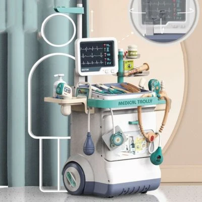 Syntek Kindersanitätskastenwagen Spielzeugset Arzt-Wagen Spielzeug Kinder Elektronisches Doktor-Trolley 5 Syntek Kindersanitätskastenwagen Spielzeugset Arzt-Wagen Spielzeug Kinder Elektronisches Doktor-Trolley – Bild 5