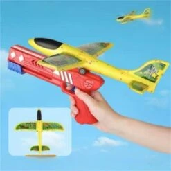Decome Von Hand Werfbarer Gleitflugzeugwerfer Für Kinder Im Freien In Zufälligen Farben Outdoor-Spielzeug Für Kinder Aus Schaumausstoßflugzeug Mit Zufälligen Farben