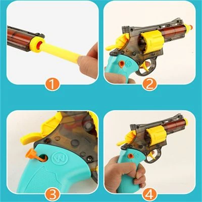 Decome Soft Bullet Wasserpistole Imitation Revolver Kinderspielzeug Spielzeugpistolenset Für Kinder 3 Decome Soft Bullet Wasserpistole Imitation Revolver Kinderspielzeug Spielzeugpistolenset Für Kinder – Bild 3