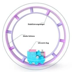 Decome Purzelbahn Rundschienenzug Kinder Aufziehbarer Cartoon-Spielzeugtriebwagen -Spielzeugladen 30520949 03