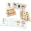 Syntek Holz Brief Platz Alphabet Cube Building Blocks Word Scramble Lernspiel