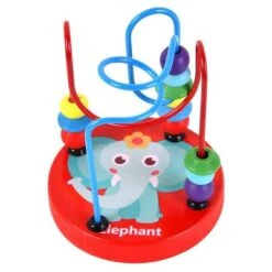 Syntek Mini Holzperlen Kinderspielzeug FrĂŒherziehung Puzzle Gehirn Perlen Kinderspielzeug