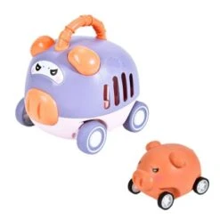 Syntek Trägheitsfahrzeug Rutschen Katapult-Autos Kinderspielzeug Trägheitsfahrzeug Interaktive Kleine Spielzeugpresse Spielzeug