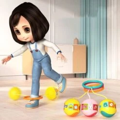 Decome Weicher Kinderseil Fuß Flipball Leuchtender Hüpfball Ballspielzeug Für Die Sinnesschulung -Spielzeugladen 30724633 04