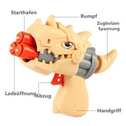 Enbaoxin Dinosaurier Kleine Pistole Schwamm Weiches Hüpfspielzeug Drei-Loch Soft Bullet Gun Kinderspielzeug -Spielzeugladen 30789749 04