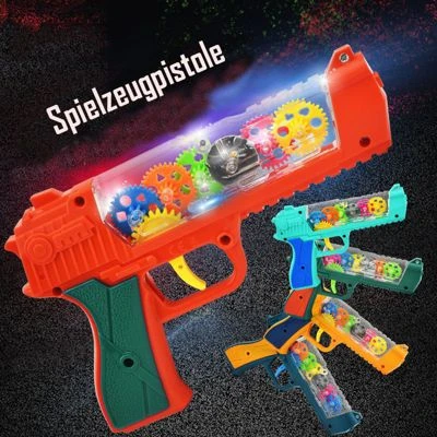 Enbaoxin Elektrische Transparent Getriebe Gun Spielzeug Simulation Sound Und Dazzling Lichter Spielzeug Für Kinder 2 Enbaoxin Elektrische Transparent Getriebe Gun Spielzeug Simulation Sound Und Dazzling Lichter Spielzeug Für Kinder – Bild 2