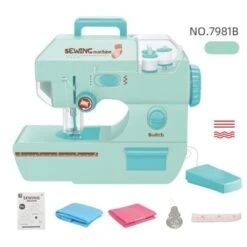 Syntek Elektrische Nähmaschine Kinderkleingeräte Spielzeug Kinderspielhaus Elektrische Nähmaschine Spielzeugset