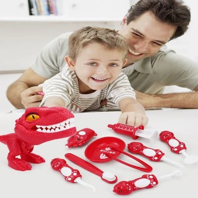 Enbaoxin Simulation Cartoon Dinosaurier Zähne Set Kinder Zahnarzt Werkzeuge Spielzeug 3 Enbaoxin Simulation Cartoon Dinosaurier Zähne Set Kinder Zahnarzt Werkzeuge Spielzeug – Bild 3
