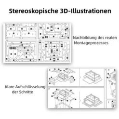 SHAOKE Kinderpädagogisches Gebäude, Handgefertigtes Puzzle-Modellspielzeug 3D-Baupuzzle Aus Holz Für Kinder Geschicklichkeitsspiele -Spielzeugladen 30911080 04