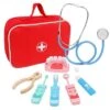 Enbaoxin Holzsimulation Arzt Spielzeugset Kinderkrankenschwester-Stoff-Arzt-Spielzeug