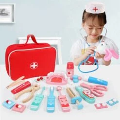 Enbaoxin Holzsimulation Arzt Spielzeugset Kinderkrankenschwester-Stoff-Arzt-Spielzeug 8 Enbaoxin Holzsimulation Arzt Spielzeugset Kinderkrankenschwester-Stoff-Arzt-Spielzeug -Spielzeugladen 30925816 03