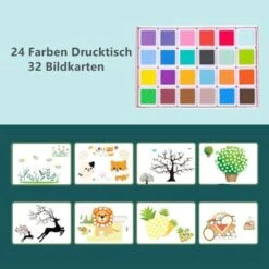 SHAOKE Spielzeug Für Kinder Am Griffbrett Kinder-Zeichenspielzeug Mit Stempelkissen Lernspiele