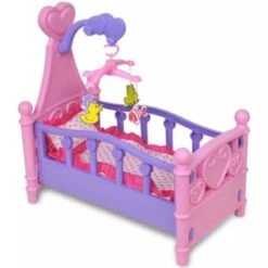 VidaXL Puppenbett Kinderspielzeug Rosa + Lila Puppen Zubehör -Spielzeugladen 31059662 05