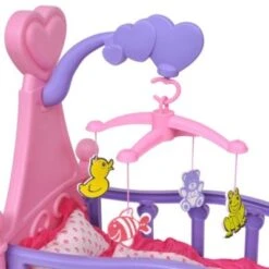 VidaXL Puppenbett Kinderspielzeug Rosa + Lila Puppen Zubehör -Spielzeugladen 31059662 06