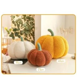 Syntek Kürbiskissen Plüsch Kinderspielzeug Kürbisförmiges Sofakissen, Spielzeug -Spielzeugladen 31239166 03