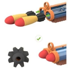 Syntek Zweischüssige Schrotflinte Für Kinder Kinder-Mörser-Soundeffekt, Doppelschwamm, Doppellauf-Spielzeugpistole -Spielzeugladen 31240905 07