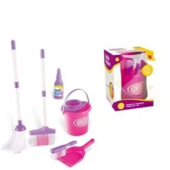 Enbaoxin Kindersimulation Mini-Reinigungswerkzeuge Besen Mop Eimer Spielzeug Set